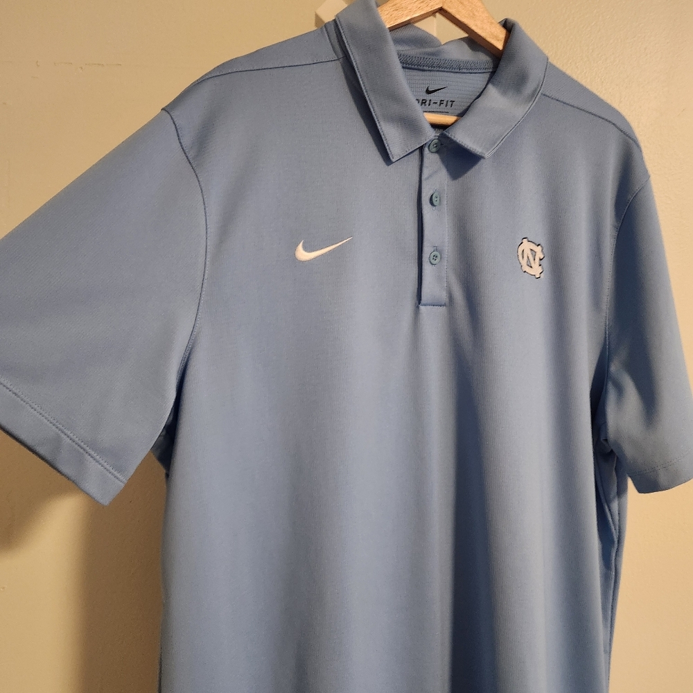 Nike Dri-FIT UNC Tar Heels Polo Golf Shirt XL - Carolina Blue University Of Nc - Picture 7 of 8